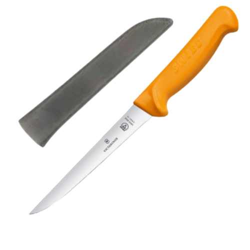 Victorinox Swibo Straight Flexible Narrow Boning Knife 16cm With Sheath